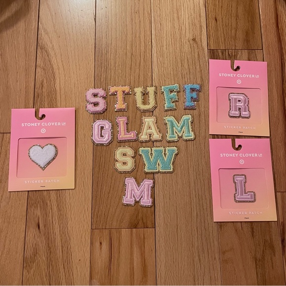 Stoney Clover Lane Accessories - Choose Your Letters or Heart - Stoney Clover Lane Sticker Patch